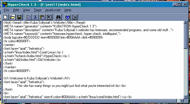 [Screenshot of HyperCheck 1.3 in action]
