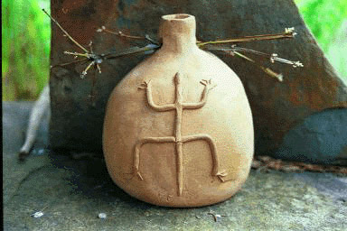 Mexican lizard pot